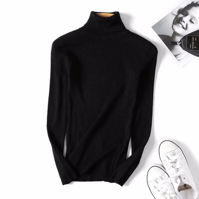 

Thick Turtleneck Warm Women Sweater Autumn Winter Knitted Femme Pull High Elasticity Soft Female Pullovers Sweater