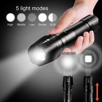 

Saidsome G700 X800 Zoomable XML T6 LED 18650 Flashlight Focus Torch Lamp Light flashlight lamp