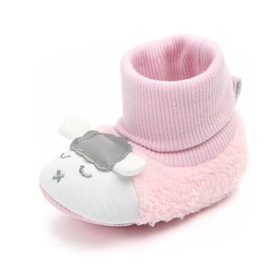 

Toddler Cartoon Sock Shoes Baby Shoes Autumn Winterborn Soft Bottom Warm Cotton Shoes Infant First Walkers 0-12M
