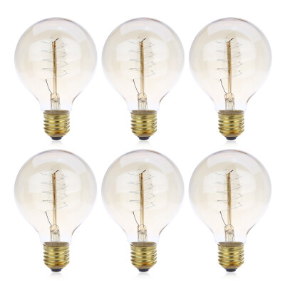 

Lightme 6pcs G80 230V 40W E27 110 - 120LM 32AK Retro Edison Bulb Tungsten Light Bulb