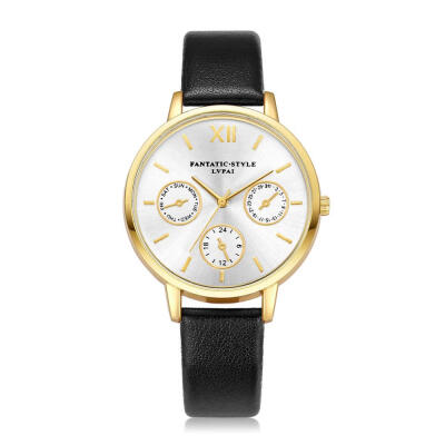 

High Quality Women Watches Golden BorderDial Ladies Quartz Wristwatch Fashion Leather Strap Clock Simple Relogio Feminino50