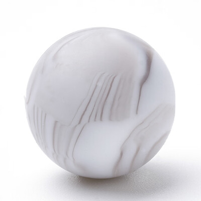 

Food Grade Environmental Silicone Beads Chewing Beads For Teethers DIY Nursing Necklaces Making Round WhiteSmoke 12mm Hole