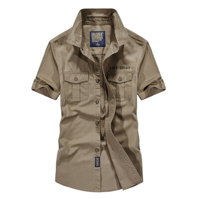 

Toponeto Mens Casual Embroidery Military Pure Color Pocket Short Sleeve T-shirt Tops