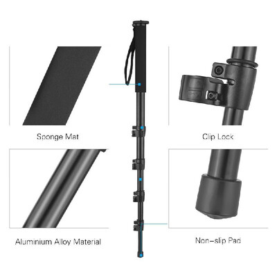 

Portable Heavy Duty Video Monopod Adjustable Aluminum Alloy Camera Unipod with Carrying Bag Twist Locking 5 Sections for Sony Cano