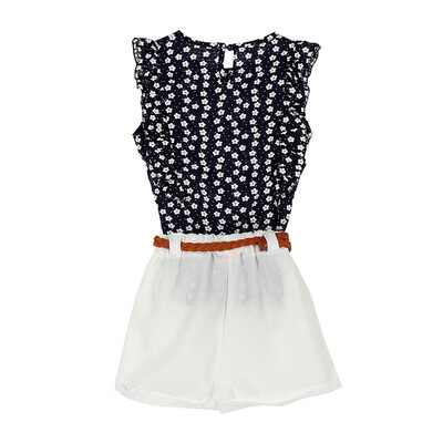 

Girls Summer Casual Clothes Sets Children Sleeveless Print T-shirt Short Pants Children Suits 6 Girl Clothing Set for Kids