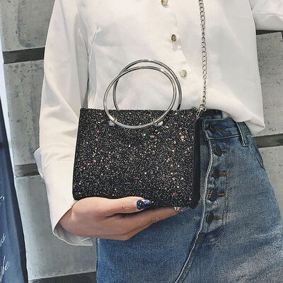 

Tailored 2Pcs Girls Women Retro Female Bling Sequins Crossbody Shoulder Bag Handbag