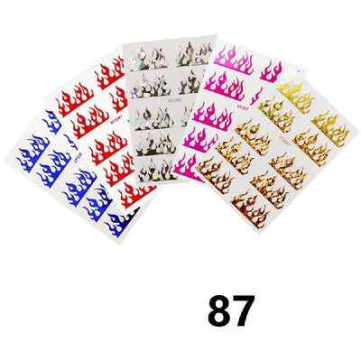 

5PcsSet Blaze Nail Sticker Fire Design Nail Foil DIY Sticker Nail Art Decal