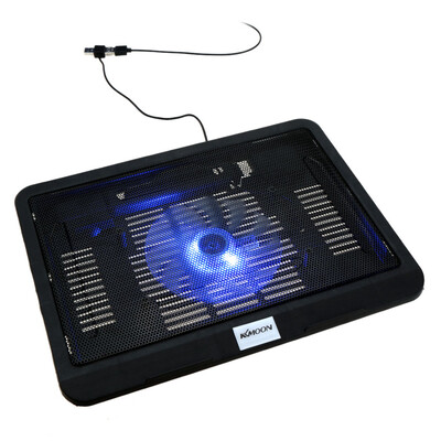 

KKmoon Silent Thin Computer Cooling Frame USB Cooler Radiator with Blue LED Light for 13in to 15in Laptop Notebook