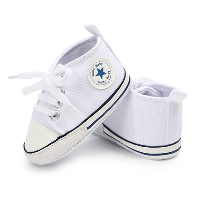 

Baby Boys Girls Shoes Canvas Toddler Sneakers Anti-Slip Infant First Walkers 0-18 Months
