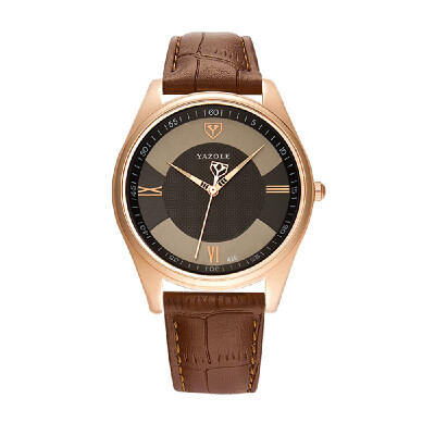 

YAZOLE 416 Leather Watch Quartz Watch Fashion Casual Business Wrist Watch