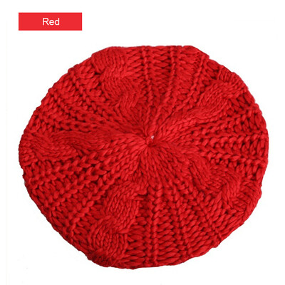 

Winter Warm Women Knitted Braided Beanie Hats Wool Crochet Slouchy Beanies Lady Beret Hat Ski Cap