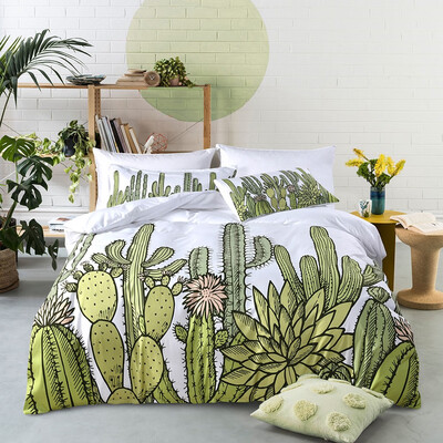 

Digital Printed Tropical Cactus Bedding Pillow Cover&Quilt Cover