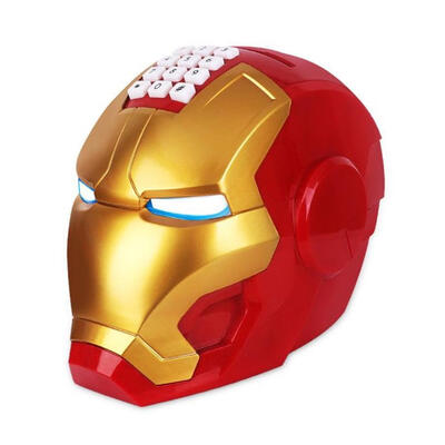 

Iron Head Model Automatic Piggy Bank Music Light Coin Money Saving Box Gift