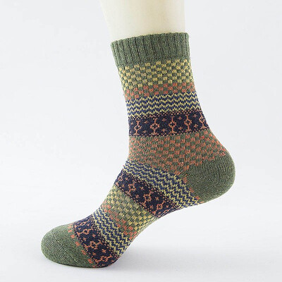 

Winter Thick Warm Stripe Wool Socks Casual Calcetines Hombre Sock Business Male Socks