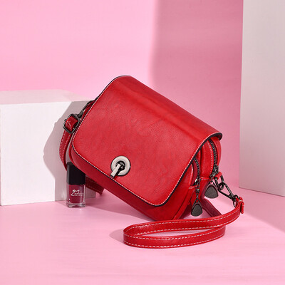 

Small bag female simple lock small square bag shoulder Messenger bag 2019 new wild casual student summer bag