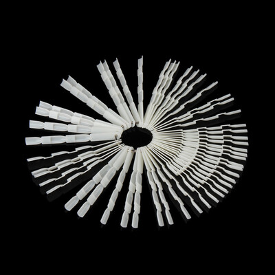 

Toponeto 50PCS Nail Art False Tips Sticks Practice Display Fan Board Design Tools