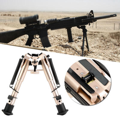 

Greensen 6-9inch Durable Aluminium Alloy Folding Adjustable Bipod Rifle Support Stand Swivel Mount
