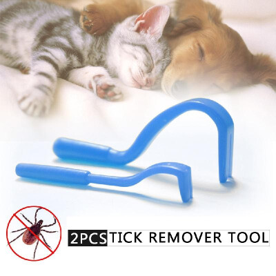 

2pcs Hook Tick Remover Tool for Pet Dogs Cats Two Sizes Small&Large