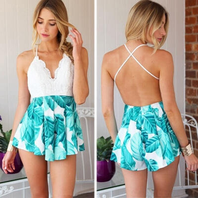 

Women Ladies Clubwear V Neck Playsuit Bodycon Party Jumpsuit&Romper Trousers