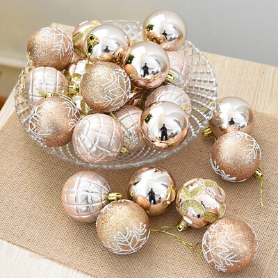 

Gobestart Christmas 24 Balls Wreath Door Wall Ornament Garland Decoration