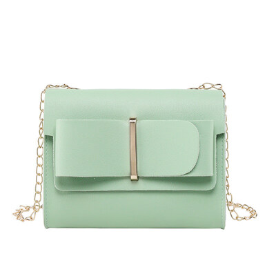 

Women Fashion Square Solid Color Chain Bowknot Shoulder Bag Crossbody Pouch