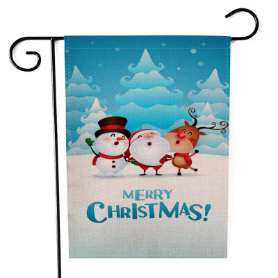 

Siaonvr Christmas Garden Flag Santa Claus Double Sided Banner Outdoor Lawn Decor Flag