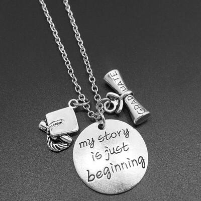 

Graduation Pendants Necklaces Cap Charm Women Men Girl Boy Unisex Fashion Jewelry Gifts