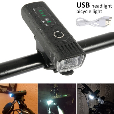 

Bicycle Front lights USB Rechargeable LED Front Flashing Bike Flashlight For Mountain Road Bike