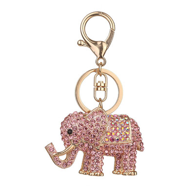 

Crystal Elephant Keychain Rhinestone Key Ring Bag Handbag Pendant Gift Alloy Key Chain