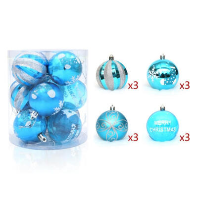 

Glitter Christmas Ball Set Hanging Christmas Tree Ornaments Painting Ball Xmas Decorations