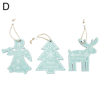 

3Pcs Christmas Tree Xmas Hanging Ornament Deer Angel Pendant Party Home Decor