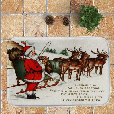 

Tailored Merry Christmas Welcome Doormats Indoor Home Carpets Decor 40x60CM