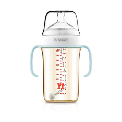 

Gb good child PPSU baby bottle L number control flow nipple for 6 months to the top round series 300ml green small hungry magic upgrade Jingdong exclusive