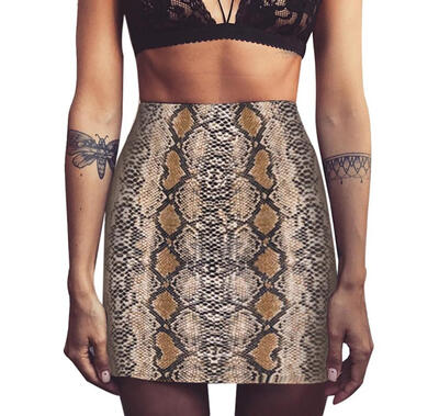 

Snake Print High Waist Short Skirt For Women For Fall Bag Naughty Elegant New Fashion Hip Up Ladies