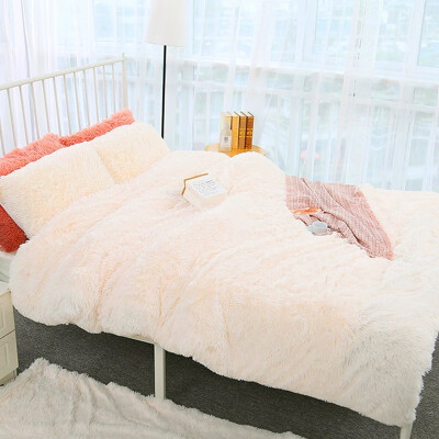 

Soft Faux Fur Warm Long Pile Throw Blanket Home Solid Color Bed Blancket Cover 130x160cm