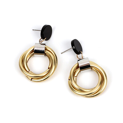 

Fashion Simple Geometric Circle Earrings Female Women Round Earrings Gifts Brincos Punk Feminina