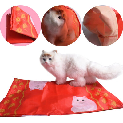 

Red Collapsible Wrinkle Version Funny Cat Tunnel Toy Play Tubes Kitten Toy Puppy Ferrets Rabbit Play Dog tunnel Tubes