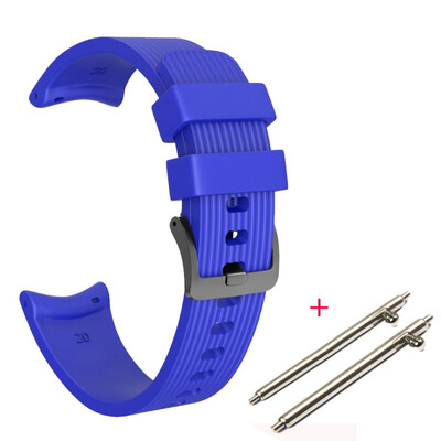 

Silicone Watch Band Strap Stainless Steel Quick Release Pin Buckled Adjustable Soft Lightweight Wristband For galaxy watch 42mm