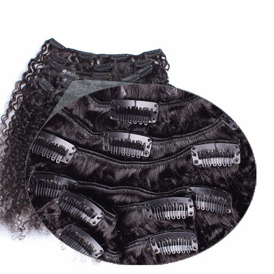 

Dolago 3B 3C Kinky Curly Clip In Human Hair Extensions Full Head Sets 100 Human Natural Hair Clip Ins Mongolian Hair