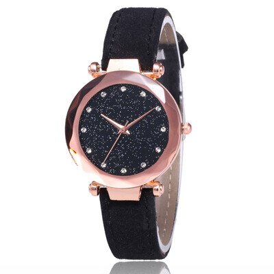 

Starry prostitute table rhinestone rose gold quartz watch