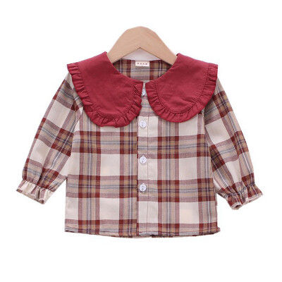 

Autumn Outerwear Toddler Baby Girl Outerwear Plaid Print Coats Kids Jackets Clothes Warm Tops