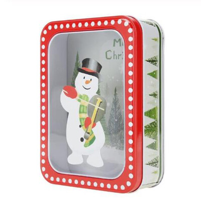 

Christmas Rectangle Mini Candy Tin Box Gift Packing Jewelry Storage Wedding Case