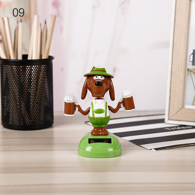 

1pcs Car accessories Ornament lovely Solar Powered Shaking Swing Head Dog cute car Dog Doll Automobile Decoration Dashboard Toy