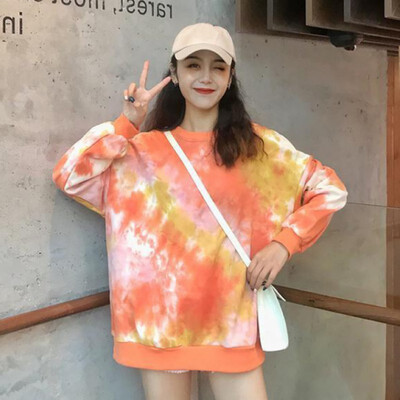 

Women Hoodies Loose Round Collar Autumn Fashion Novel Design Print Hoodies Loose Long Sleeve Casual Simple Wild Hooded Pullover
