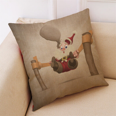 

Gobestart New Christmas Cotton Linen Pillow Case Sofa Cushion Cover Home Decor