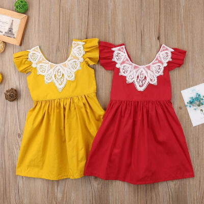 

Fashion Girls Lace Clothes Cute Toddler Kid Baby Cotton Party Prom Princess Tutu Dress