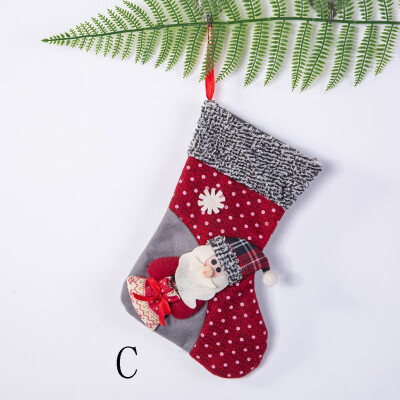 

Gobestart Christmas Stockings Mini Socks Santa Candy Gift Bag Christmas Tree Decorations