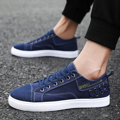 

Mens shoes fall trend Korean canvas board shoes 100 cloth shoes leisure sports youth trendy shoes