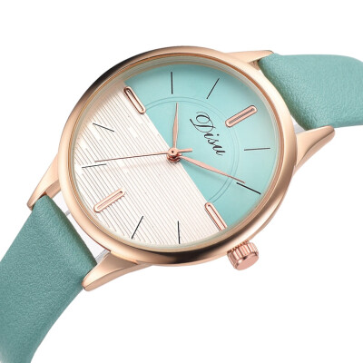 

RM Luxury Fashion Lady Simple Dial Leather Belt Watch Two Tone Quartz Watch