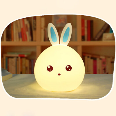 

〖Follure〗Lovely Rabbit Smile Face Night Light Children Bedroom Decor Mini LED Lamp Bulb